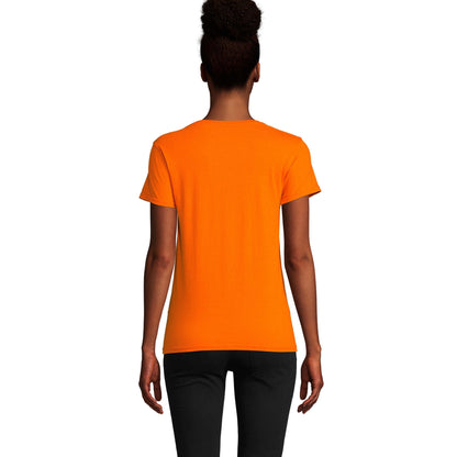 Orange - Back - SOLS Womens-Ladies Pioneer T-Shirt