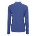 Royal Blue - Back - SOLS Womens-Ladies Perfect Pique Long-Sleeved Polo Shirt