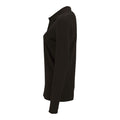 Black - Side - SOLS Womens-Ladies Perfect Pique Long-Sleeved Polo Shirt
