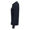 French Navy - Side - SOLS Womens-Ladies Perfect Pique Long-Sleeved Polo Shirt