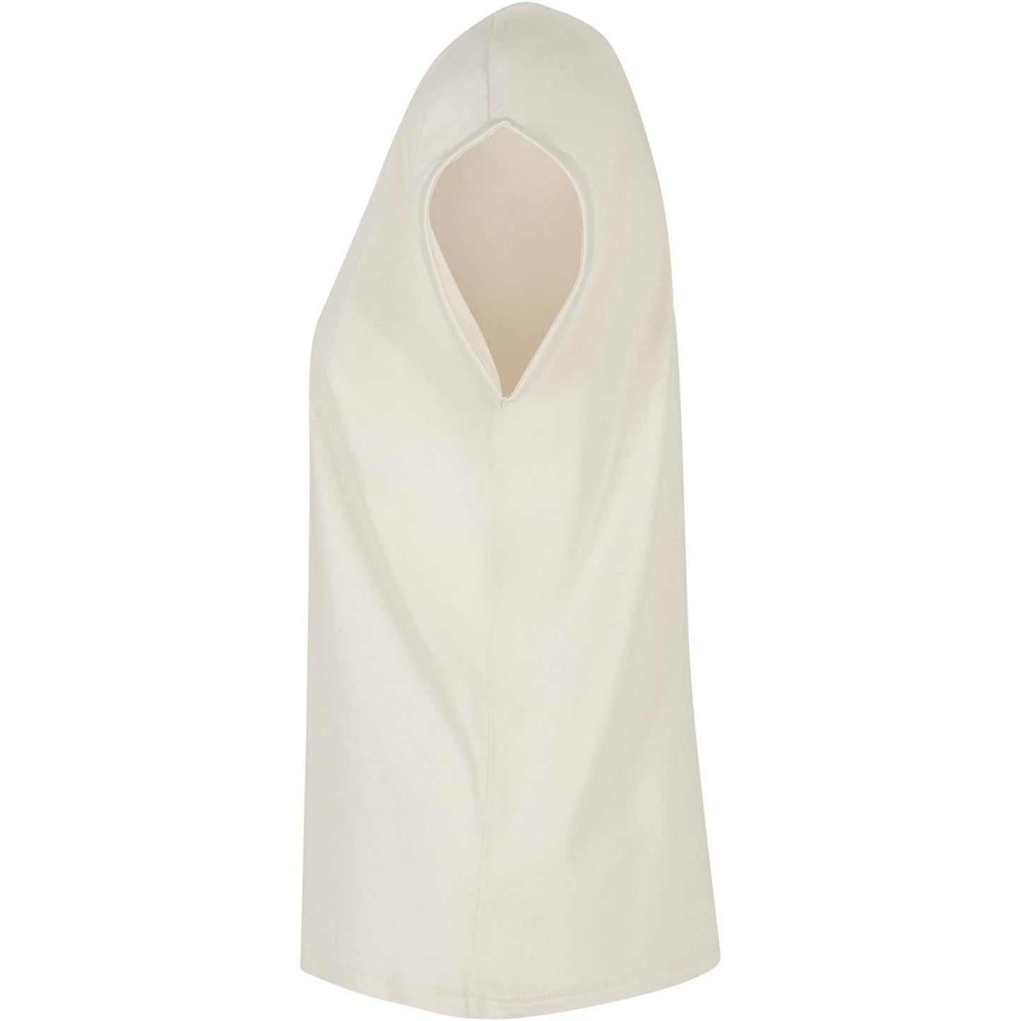 Sand - Lifestyle - Build Your Brand Womens-Ladies Cotton Extended Shoulder T-Shirt