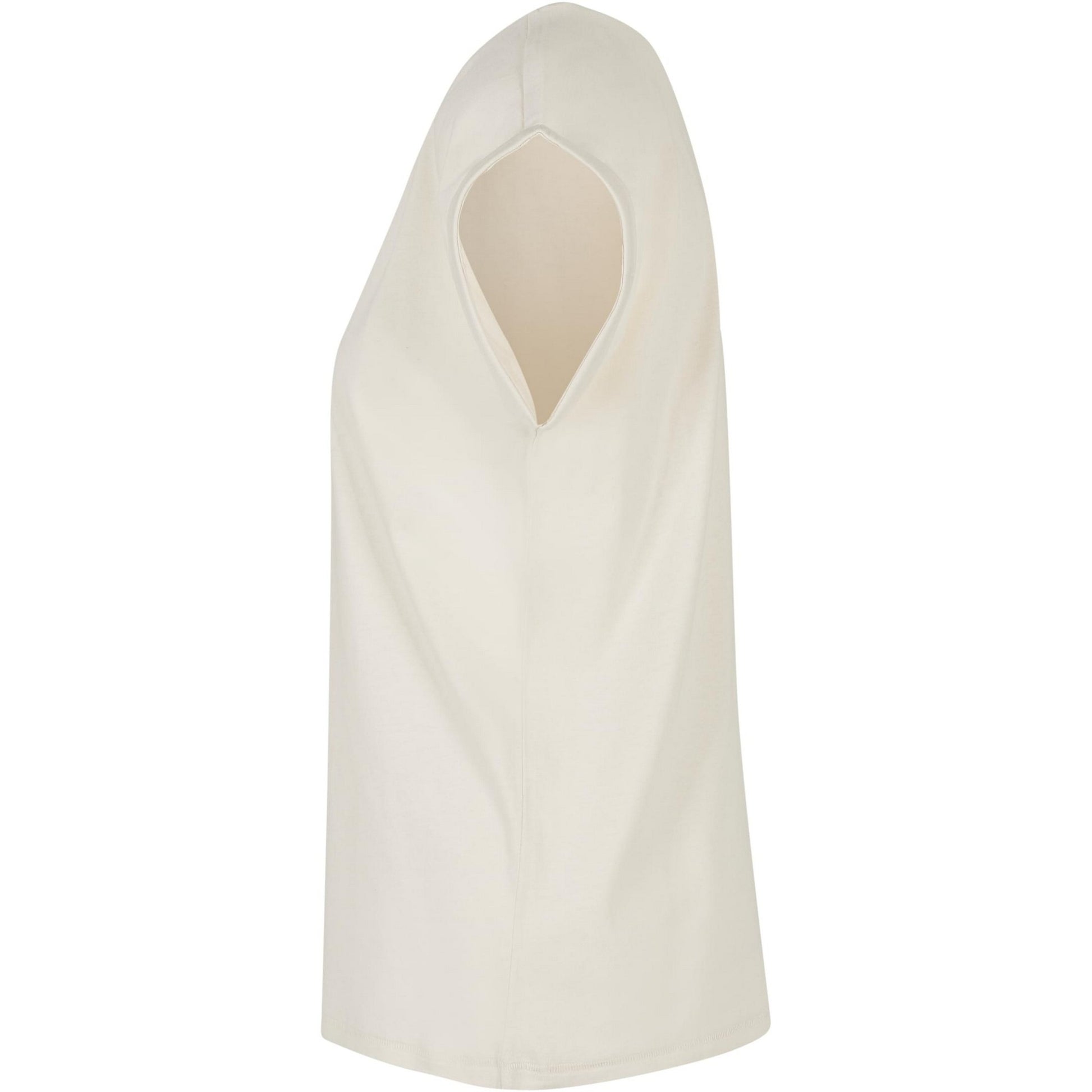 Sand - Lifestyle - Build Your Brand Womens-Ladies Cotton Extended Shoulder T-Shirt