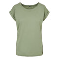 Soft Salvia - Front - Build Your Brand Womens-Ladies Cotton Extended Shoulder T-Shirt