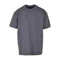 Dark Grey - Front - Build Your Brand Unisex Adult Heavyweight Oversized T-Shirt