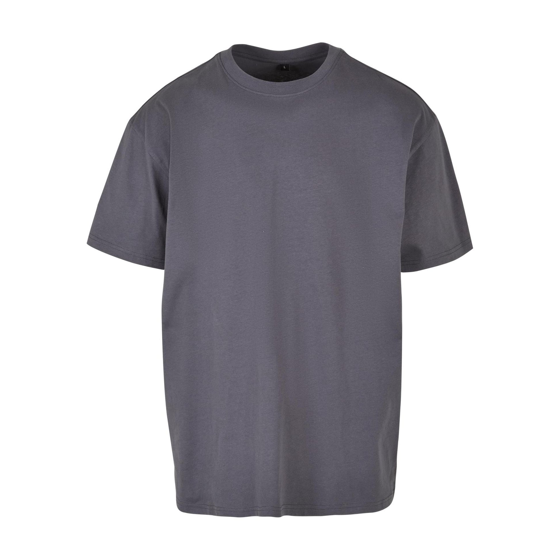 Dark Grey - Front - Build Your Brand Unisex Adult Heavyweight Oversized T-Shirt