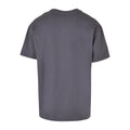 Dark Grey - Back - Build Your Brand Unisex Adult Heavyweight Oversized T-Shirt