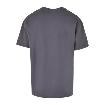 Dark Grey - Back - Build Your Brand Unisex Adult Heavyweight Oversized T-Shirt