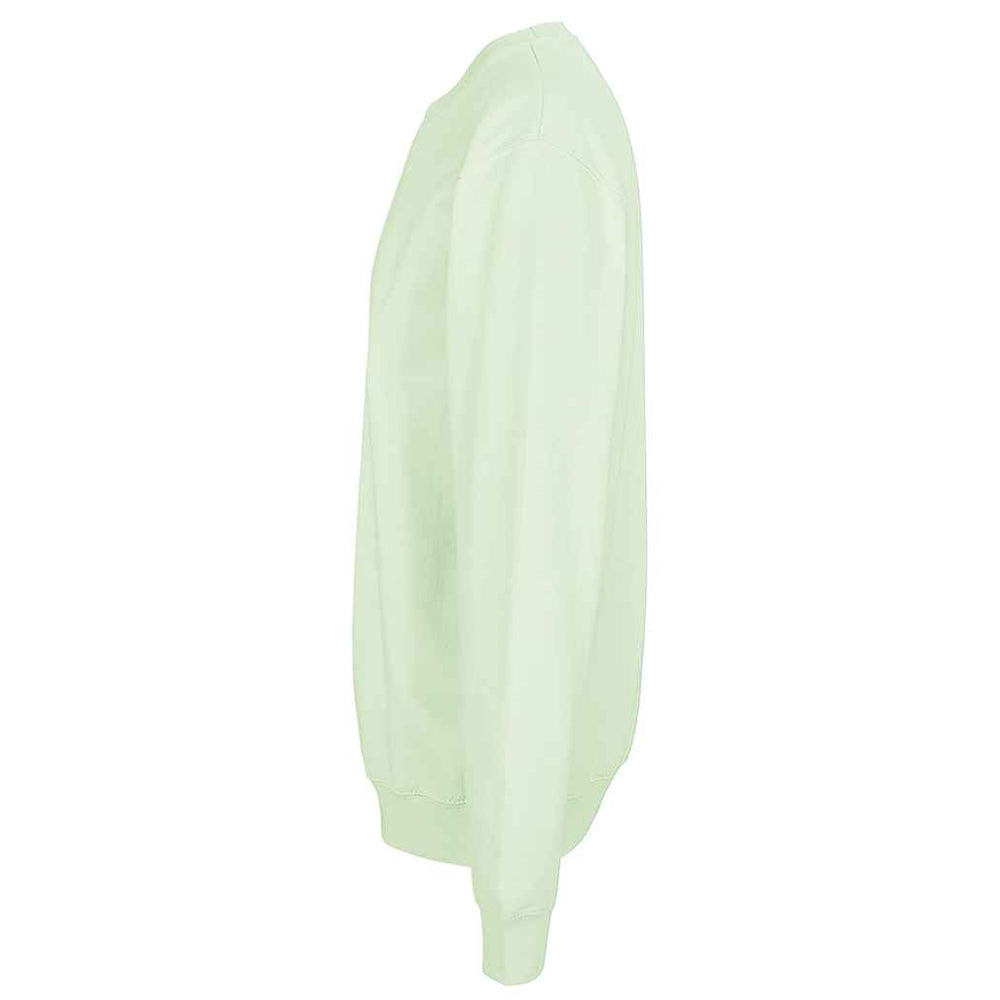 Creamy Green - Side - SOLS Unisex Adult Columbia Crew Neck Sweatshirt