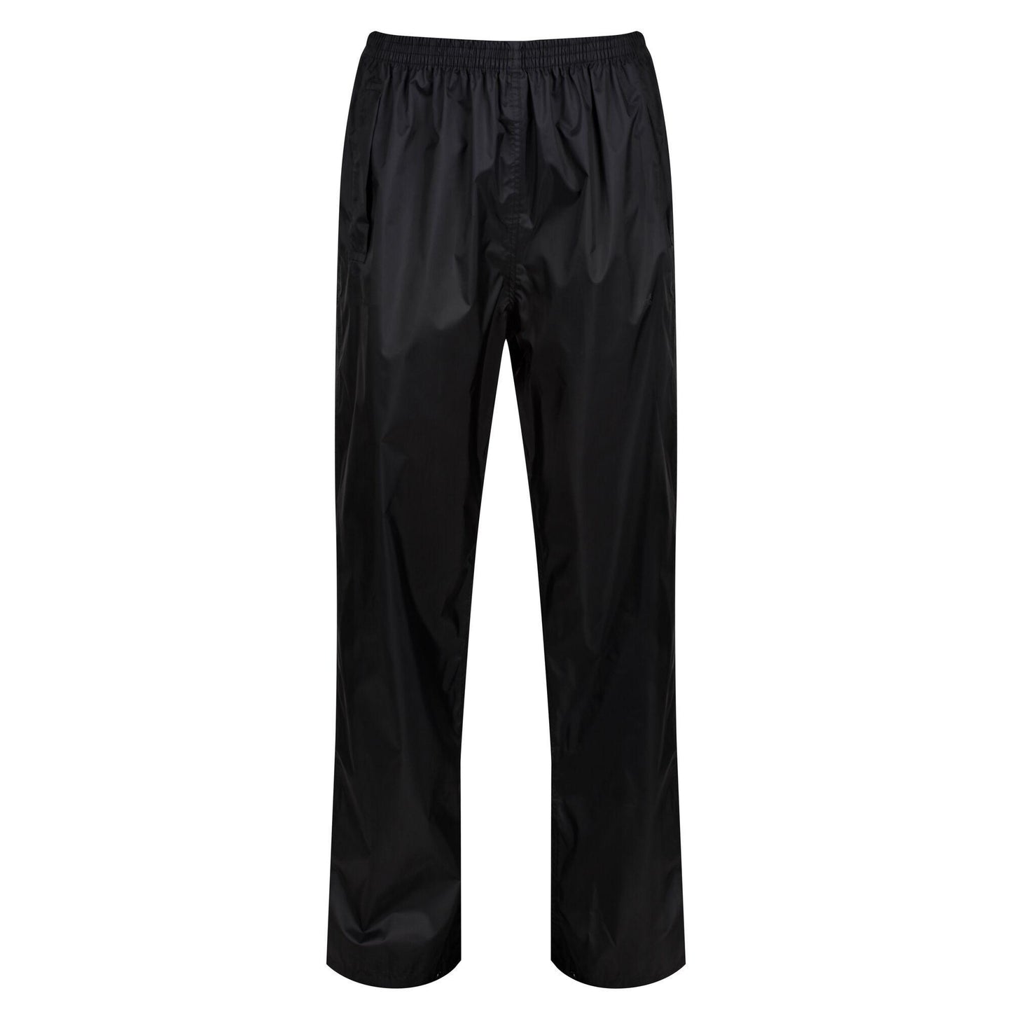 Black - Back - Regatta Womens-Ladies Packaway Rain Trousers