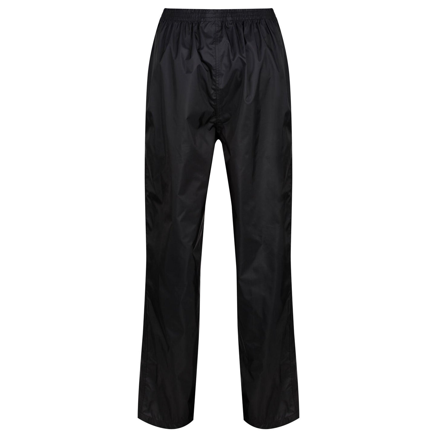 Black - Front - Regatta Womens-Ladies Packaway Rain Trousers