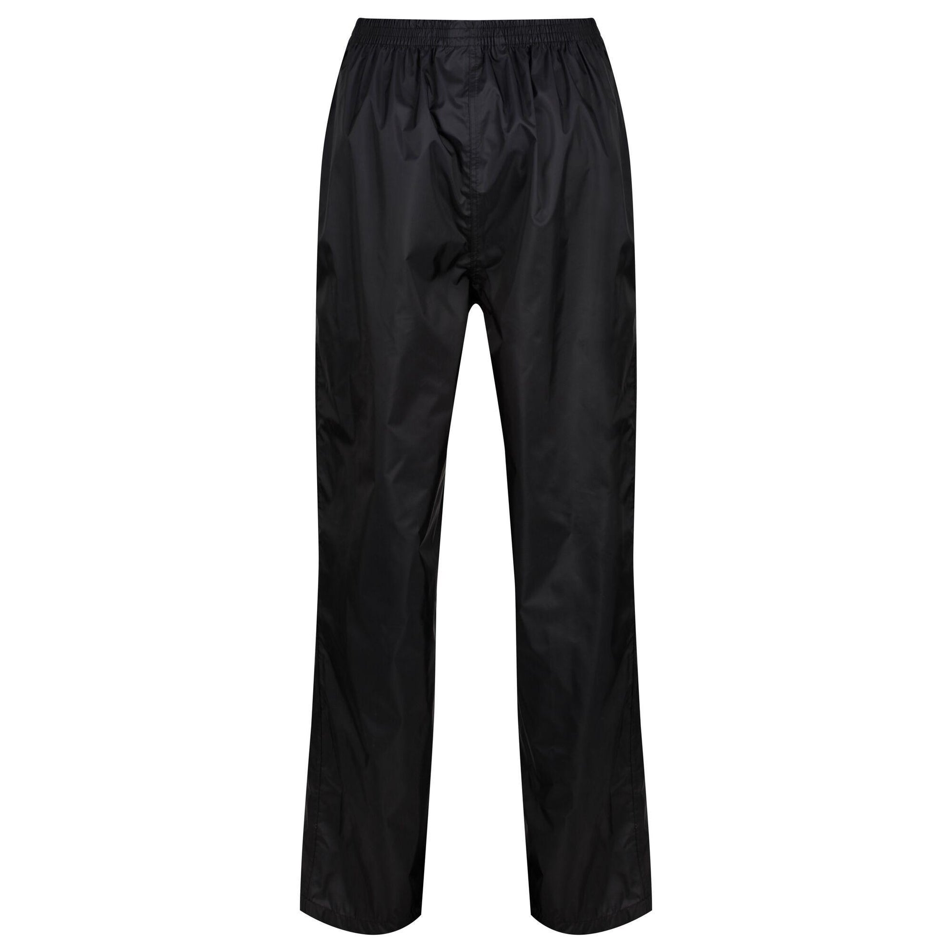 Black - Front - Regatta Womens-Ladies Packaway Rain Trousers