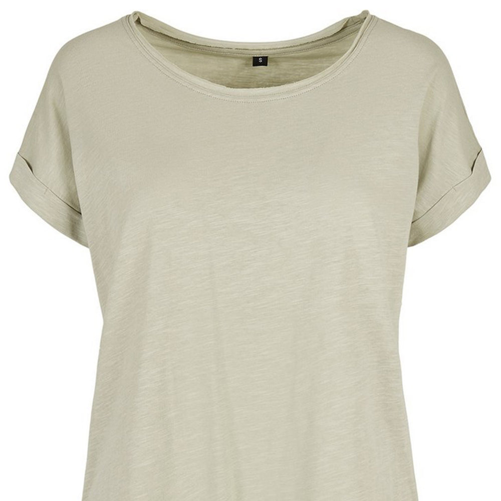 Soft Salvia - Back - Build Your Brand Womens-Ladies Slub Long T-Shirt