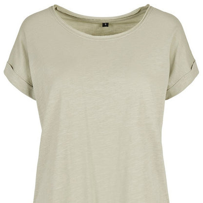 Soft Salvia - Back - Build Your Brand Womens-Ladies Slub Long T-Shirt