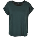 Bottle Green - Front - Build Your Brand Womens-Ladies Slub Long T-Shirt