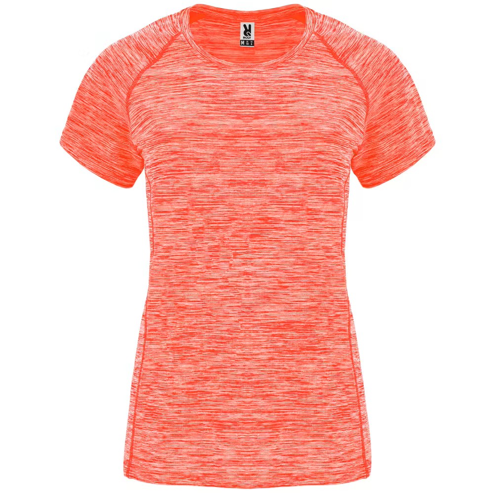 Fluorescent Coral Heather - Front - Roly Womens-Ladies Austin T-Shirt