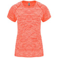 Fluorescent Coral Heather - Front - Roly Womens-Ladies Austin T-Shirt