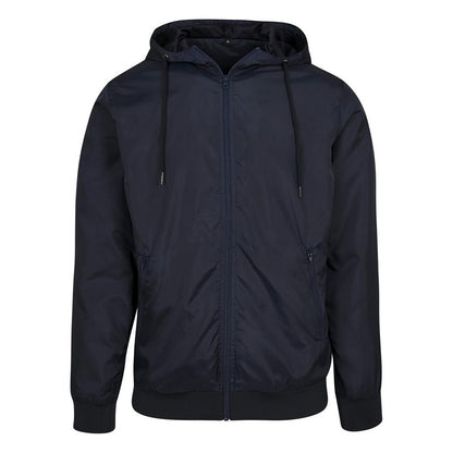 Navy - Front - Build Your Brand Unisex Adult Windrunner Jacket