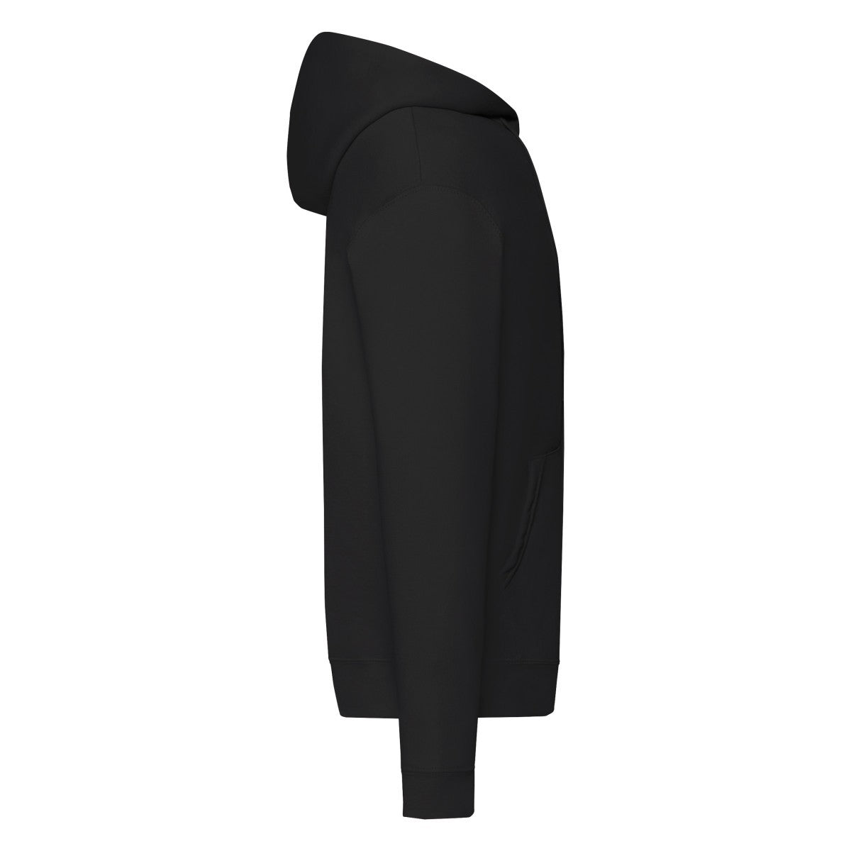 Black - Side - Fruit of the Loom Unisex Adult Classic Hooded Jacket
