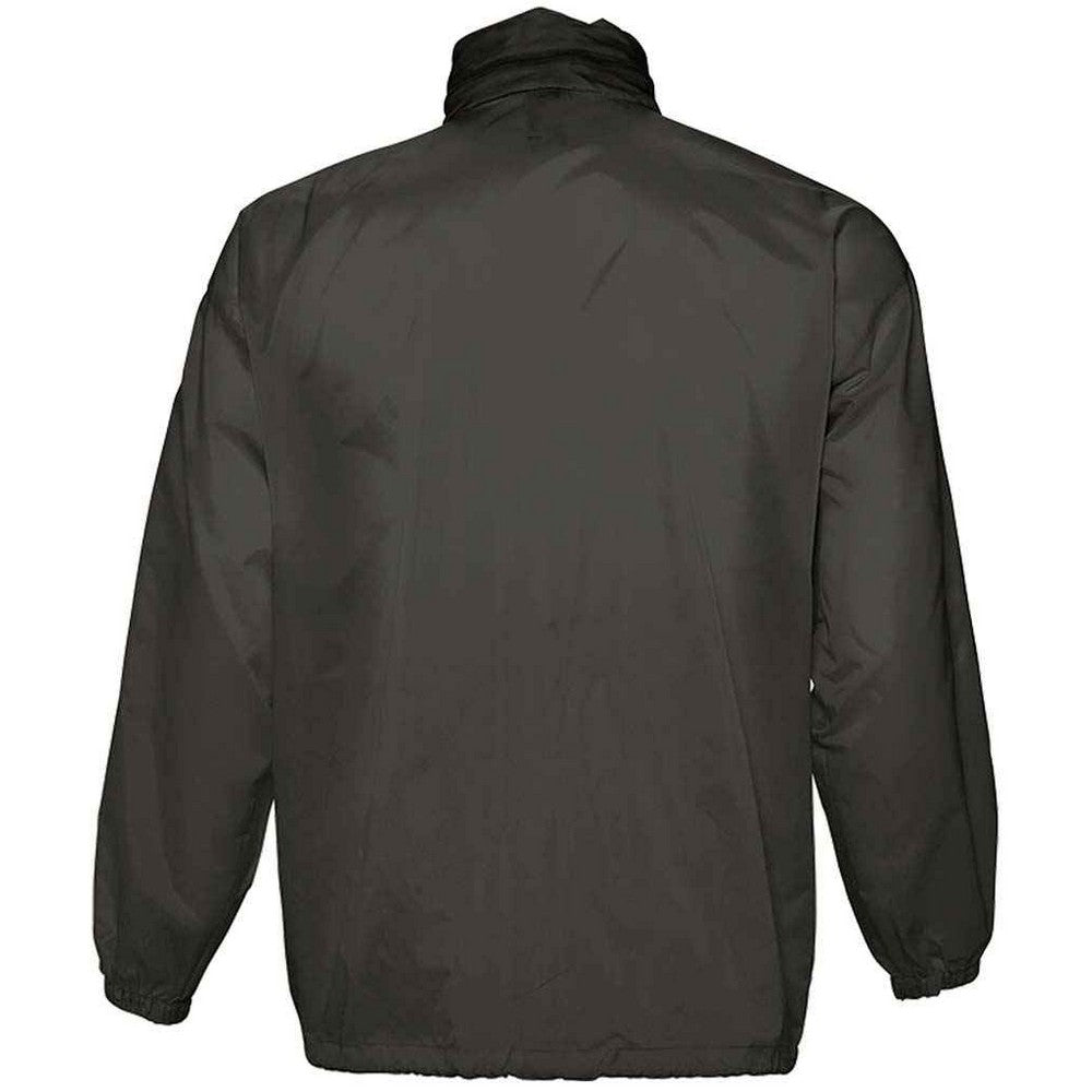 Black - Back - SOLS Unisex Adult Surf Windbreaker