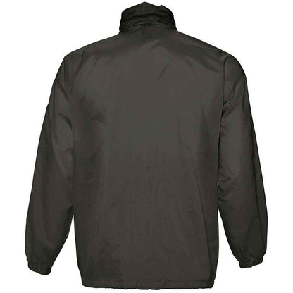 Black - Back - SOLS Unisex Adult Surf Windbreaker