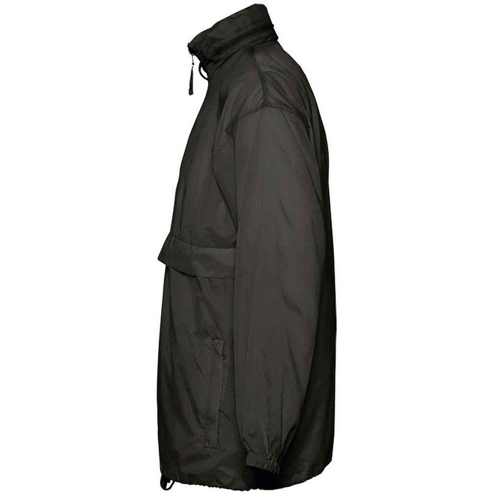 Black - Side - SOLS Unisex Adult Surf Windbreaker