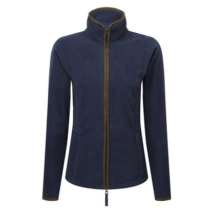 Navy-Brown - Front - Premier Womens-Ladies Artisan Fleece Jacket