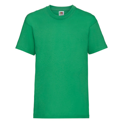 Kelly Green - Front - Fruit of the Loom Childrens-Kids Valueweight T-Shirt