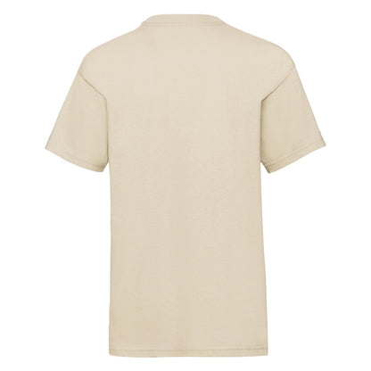 Natural - Side - Fruit of the Loom Childrens-Kids Valueweight T-Shirt