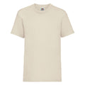 Natural - Front - Fruit of the Loom Childrens-Kids Valueweight T-Shirt