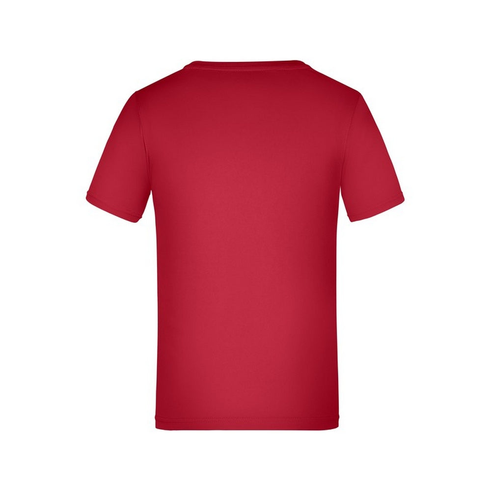 Red - Back - James and Nicholson Childrens-Kids Active T-Shirt