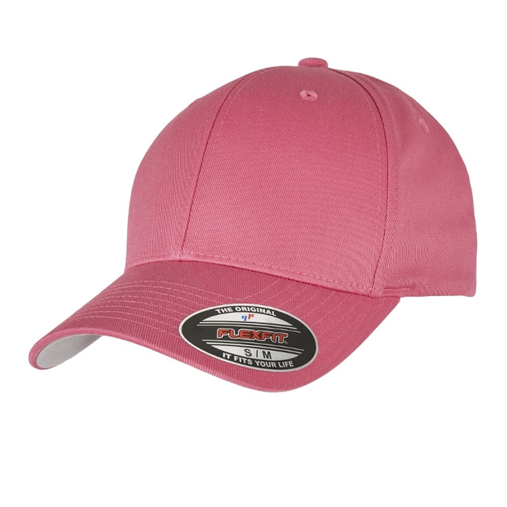 Dark Pink - Front - Flexfit Wooly Combed Cap
