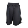 Black-White - Back - Spiro Mens Quick Dry Basketball Shorts