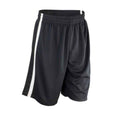 Black-White - Front - Spiro Mens Quick Dry Basketball Shorts