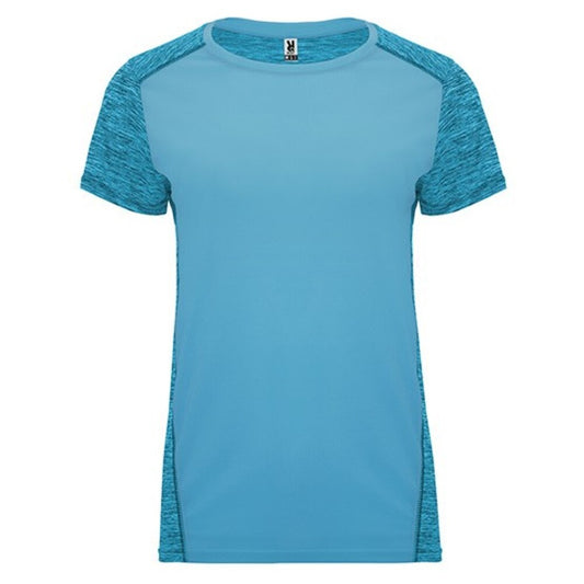 Turquoise-Heather Turquoise - Front - Roly Womens-Ladies Zolder T-Shirt