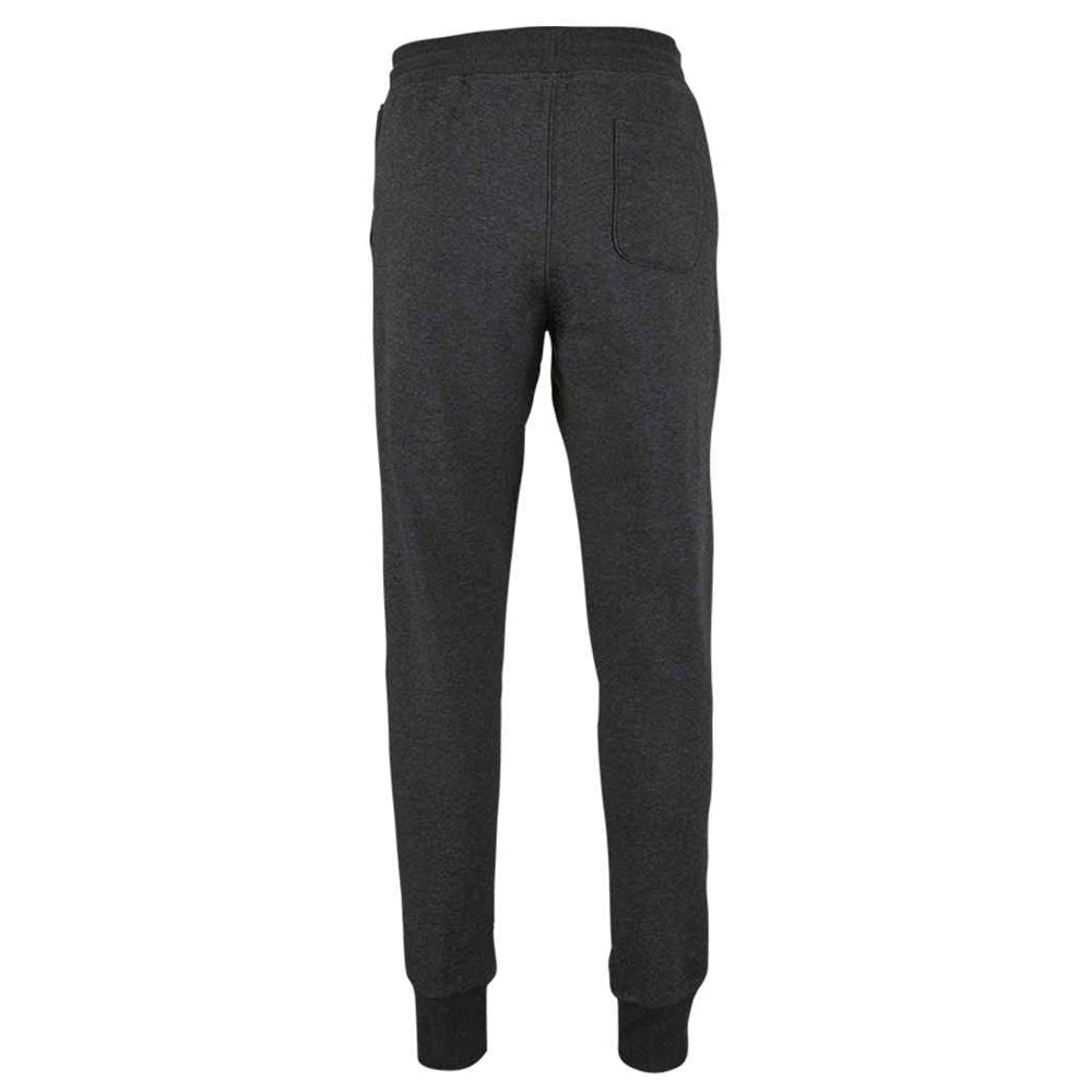 Charcoal Melange - Back - SOLS Mens Jake Polycotton Slim Jogging Bottoms