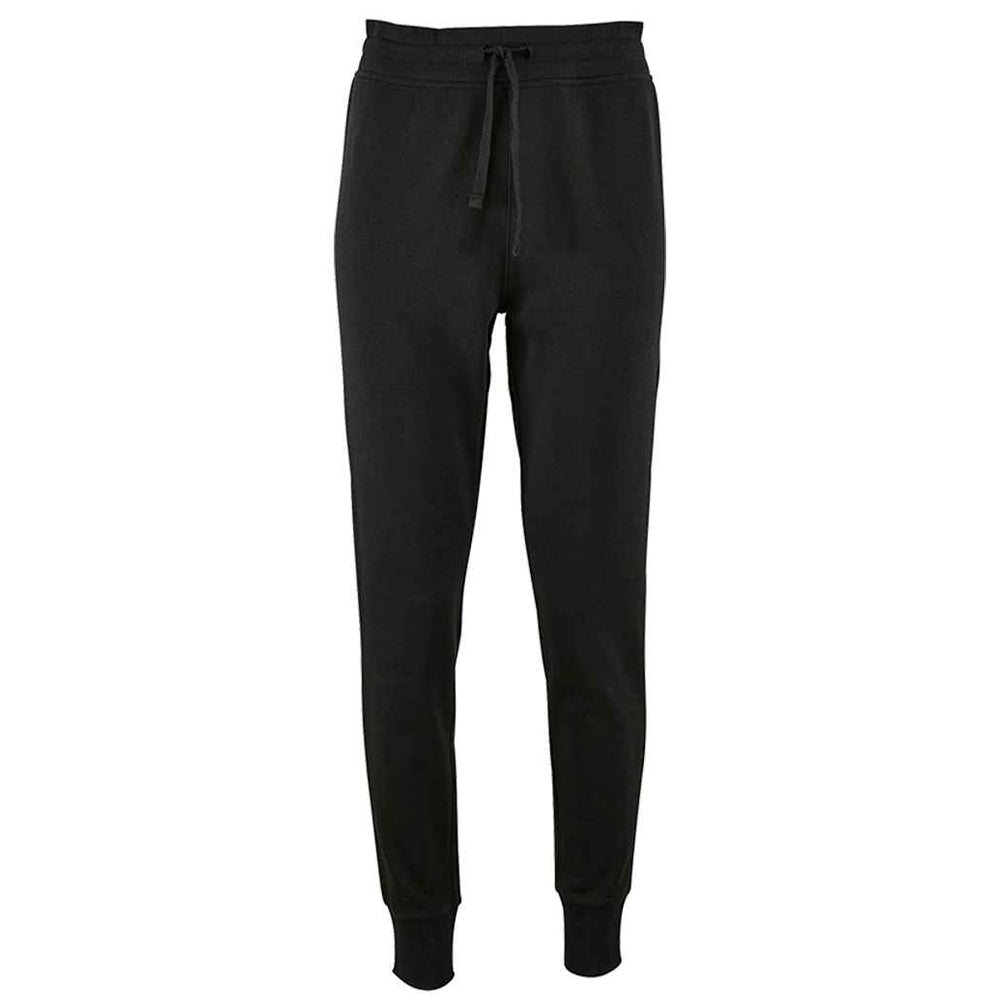 Black - Front - SOLS Womens-Ladies Jake Slim Jogging Bottoms