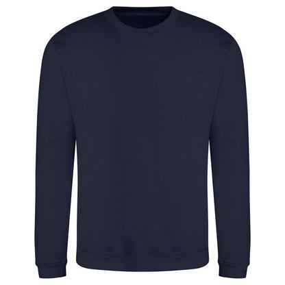 New French Navy - Front - Awdis Unisex Adult Plain Sweatshirt