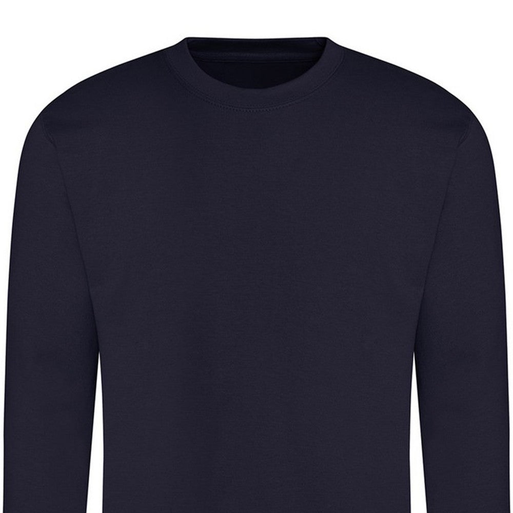 New French Navy - Back - Awdis Unisex Adult Plain Sweatshirt