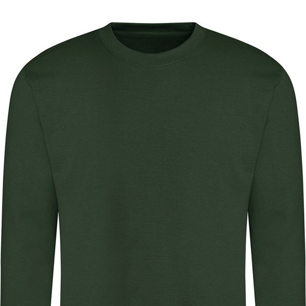 Forest Green - Back - Awdis Unisex Adult Plain Sweatshirt