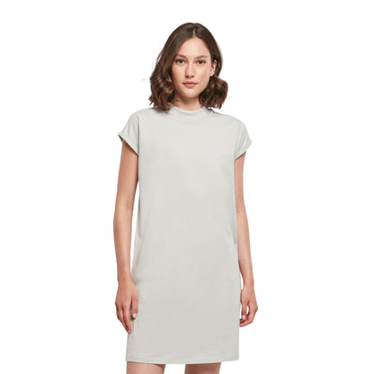 Light Asphalt - Front - Build Your Brand Womens-Ladies Extended Shoulder Casual Dress