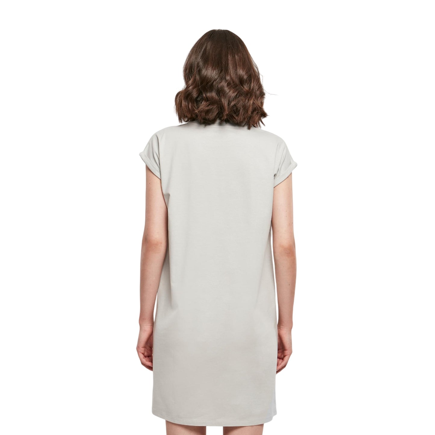 Light Asphalt - Back - Build Your Brand Womens-Ladies Extended Shoulder Casual Dress