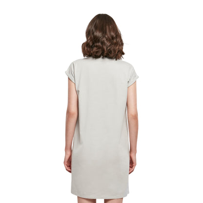 Light Asphalt - Back - Build Your Brand Womens-Ladies Extended Shoulder Casual Dress