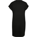 Black - Back - Build Your Brand Womens-Ladies Extended Shoulder Casual Dress