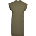 Olive - Front - Build Your Brand Womens-Ladies Extended Shoulder Casual Dress