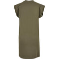Olive - Back - Build Your Brand Womens-Ladies Extended Shoulder Casual Dress