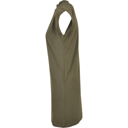 Olive - Lifestyle - Build Your Brand Womens-Ladies Extended Shoulder Casual Dress