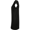 Black - Lifestyle - Build Your Brand Womens-Ladies Extended Shoulder Casual Dress