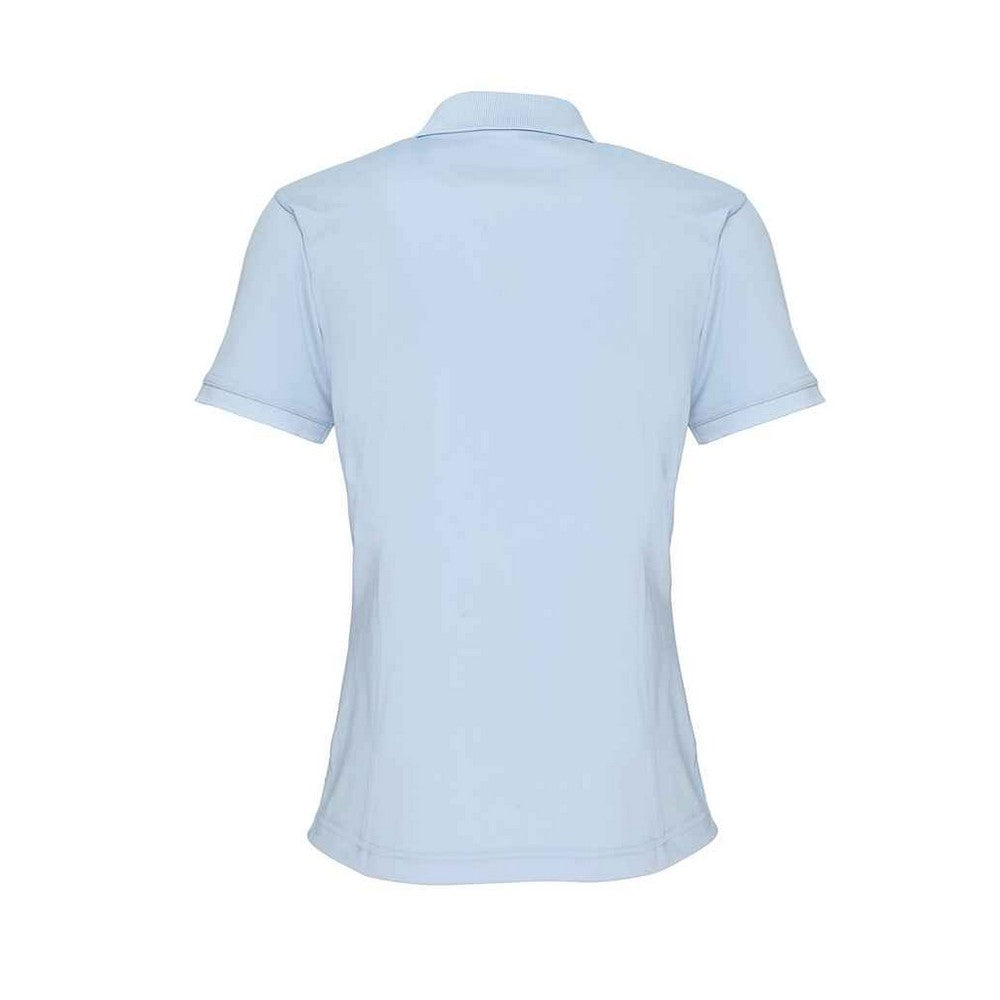 Light Blue - Back - Premier Womens-Ladies Coolchecker Polo Shirt