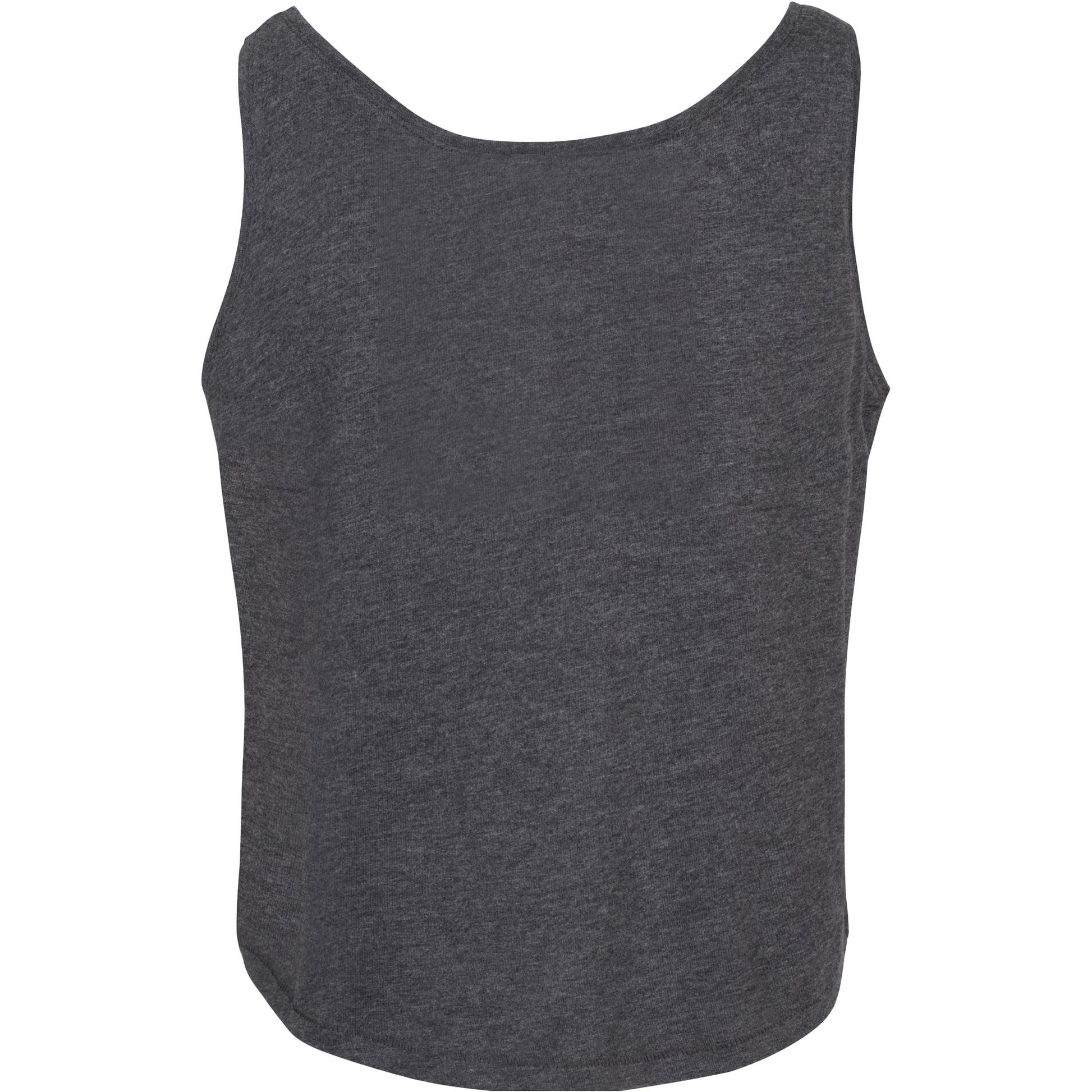 Charcoal - Back - Build Your Brand Womens-Ladies Oversized Tank Top