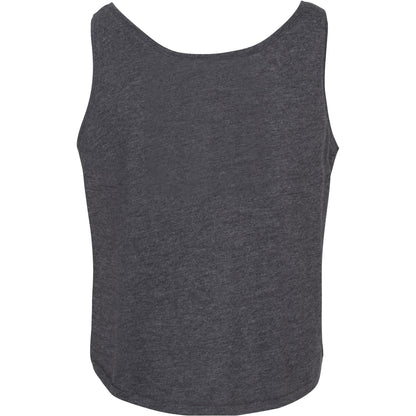 Charcoal - Back - Build Your Brand Womens-Ladies Oversized Tank Top
